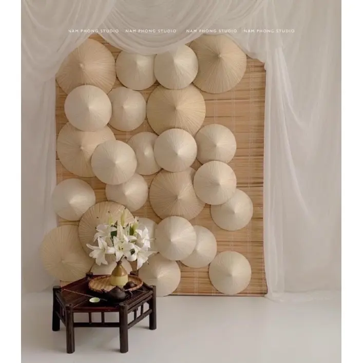 Nón Lá Trang Trí Đủ Size siêu rẻ- trang trí làm decor,trang trí tết) size từ 4cm đến 22cm 2