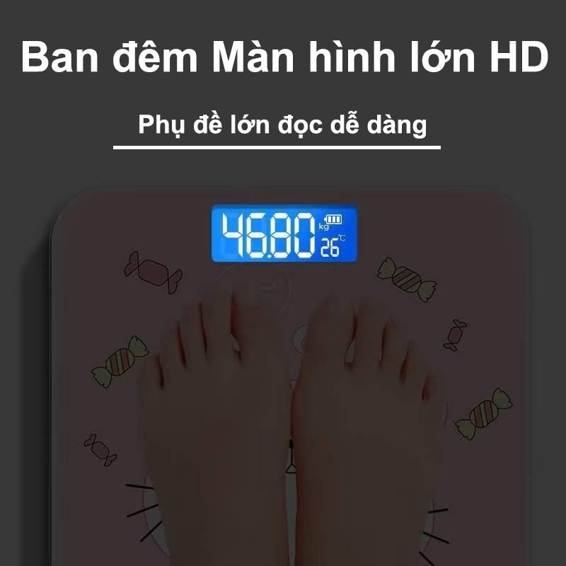 Cân Điện Tử Sức Khỏe Mèo Hồng Tiện Dụng, Cân Bếp Gia Đình Dùng Pin Aaa Bền Đẹp Dễ Dùng Max 180kg 5