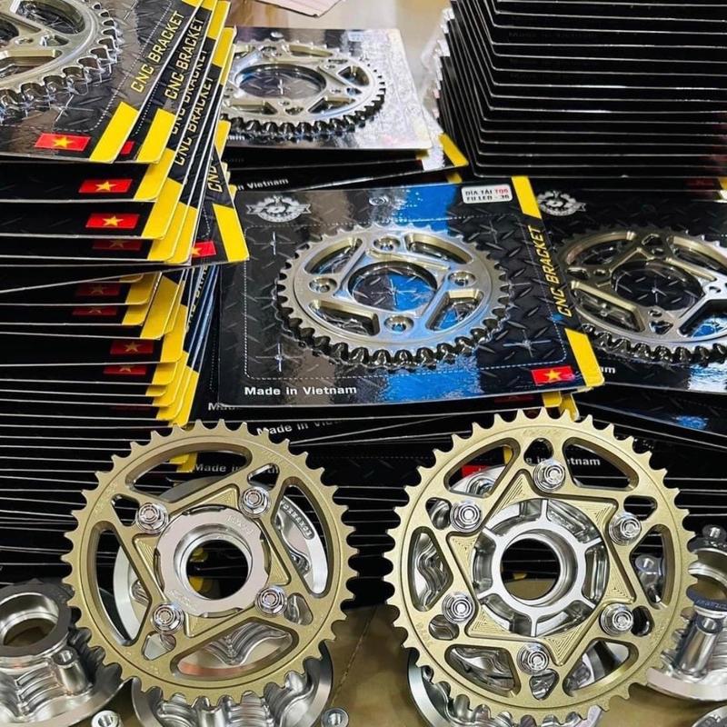 ĐĨA TẢI TQ6 NHÔM 7075 ANODE CỨNG MÀU XÁM TITAN CHO NHIỀU DÒNG XE