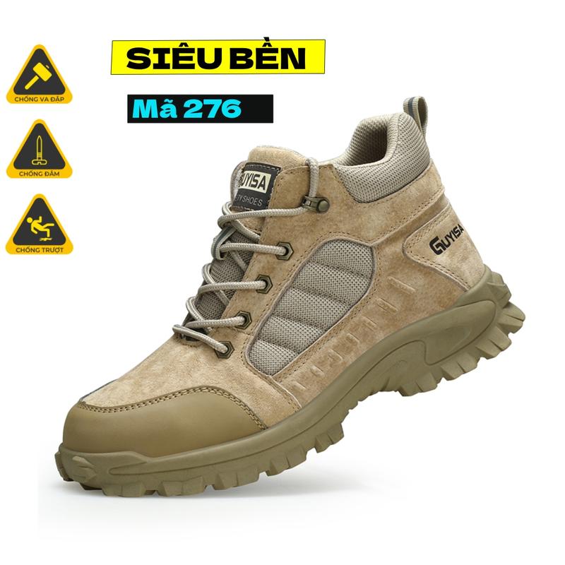 Giày bảo hộ lao động kiểu dáng thể thao cao cổ GUYISA 0276 Siêu êm chống đinh chống va đập thoáng khí có bảo hành 6 tháng Cao Su Nữ Work & Safety Footwear cao su chống thủng giay  baohosieunhe cao su  giày lao động & bảo hộ giay bao Hoa