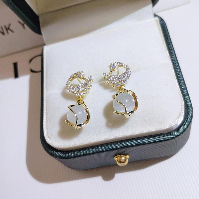 Product Introduction of Bông Tai Thả Hình Thiên Nga, Lấp Lánh, Dành Cho Phụ Nữ Và Trẻ Em Gái, Thời Trang, Tinh Tế, Ngọt Ngào Và Thanh Lịch Voi 16