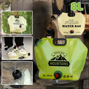 8L Kantong Air Minum Portable Camping / Lipat Camping Hiking Wadah Air / Water Tank / Water Storage / Bagus Untuk Berbagai Kegiatan Di Luar Ruangan Seperti Berkemah