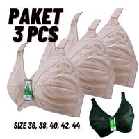 BH Srikandi 3 Pcs BH Tanpa Busa Tanpa Kawat Cup Sedang Kait 2 ...