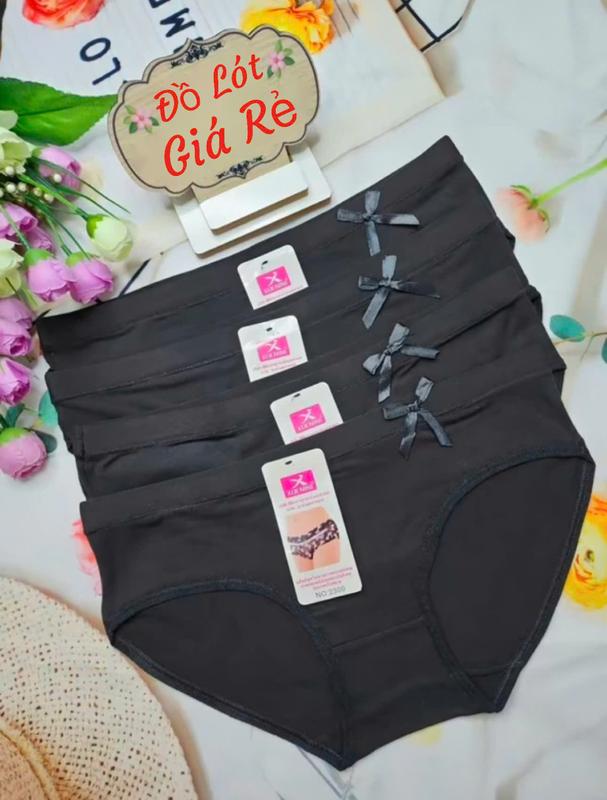 Set 5 và 10 Quần Lót ( MÀU ĐEN ) Phối Hoạ Tiết Nơ [ Size 30 - 50Kg ] - 2300 6