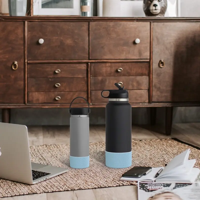Tay Áo Đáy Chai Silicon, Phụ Kiện Cốc Chống Trượt, Tấm Lót Chai Nước, Vỏ Bảo Vệ Cách Nhiệt Hình Lục Giác, Thích Hợp Cho Aquaflash / HydroFlask, 12-40 oz, Mới 4