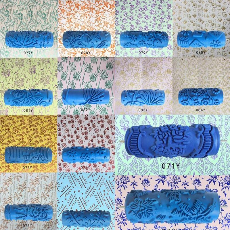 5\\\'\\\' Wall Painting Printing Rubber Pattern Roller Decor 1