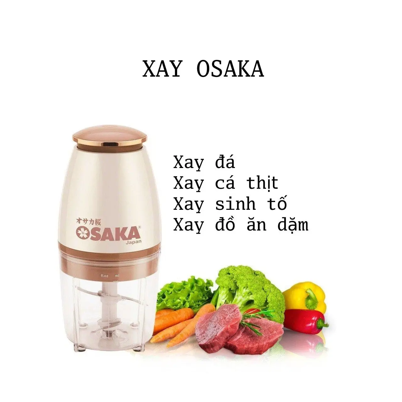 Máy xay mini đa năng, xay đá, thịt cá, đồ ăn dặm, xay sinh tố tiện dụng cho bé
