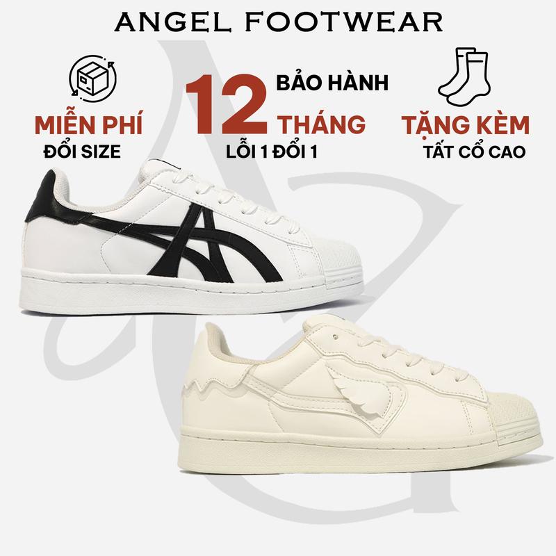 Giày trắng nam Angel Sell giày nữ thể thao đế thấp, Giày thể thao đi bộ tậy gym thời trang chính hãng Angel Footwear