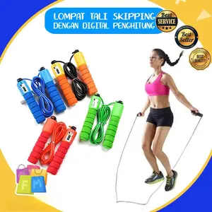 Marlbo Tali Skipping Skiping Lompat Tali Jump Rope Dengan Penghitung Digital Loncatan Counter Soft Handle