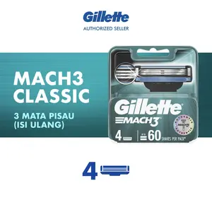 Gillette Isi Ulang Mach 3 Paket Isi 4 -  Pisau Cukur