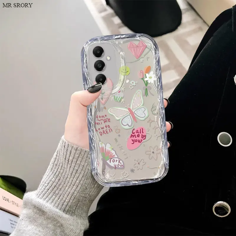 Case Samsung A05S A05 A04 A04S A04E A03 A03S A03 CORE A02S A50 A50S A30S A30 A20 A20S A10 A10S M10 Softcase casing silikon kupu kupu butterfly transparan shockproof SS871 RM 3