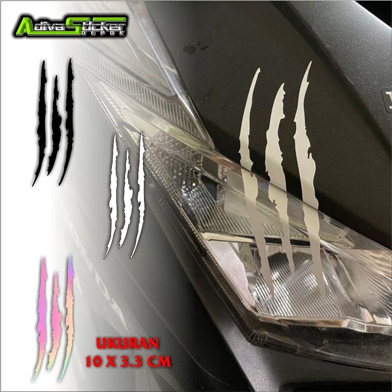 Stiker Cakar Monster / Sticker Cakaran Monster pada Lampu Motor - Shop ...