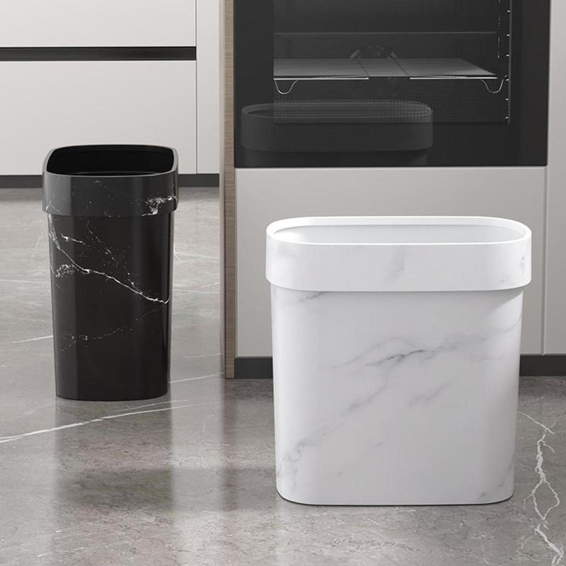 Marble Bathroom Trash Can Household Trash Bin Household Rubbish Bin ...