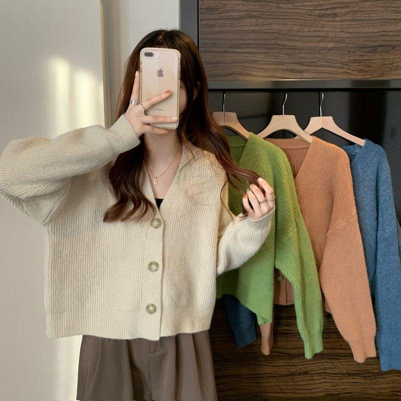 Product Introduction of Áo Cardigan Len, Cổ Chữ V, Dáng Rộng Rãi Và Phong Cách Lười Biếng, Dài Tay, Áo Len Mùa Thu, Áo Khoác Nữ, Hàng Mới Về Thu Đông 2024 Top Women 9