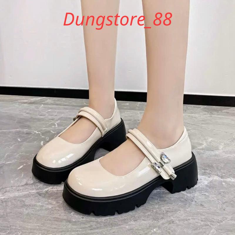 GIÀY LƯỜI OXFORD phom to đặt lùi một siez GIÀY LOLITA DUNGSTORE88 BÚP BÊ CAO 4 PHÂN quai vắt ngang
