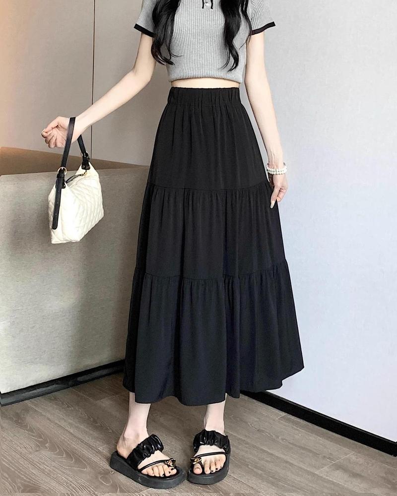 Product Introduction of White Cake Dress Skirt Women's Summer High Waist Pleated Skirt Mid-Length A- line Skirt Small Umbrella Skirt Pettiskirt A- line Skirt Girls' Dress 14