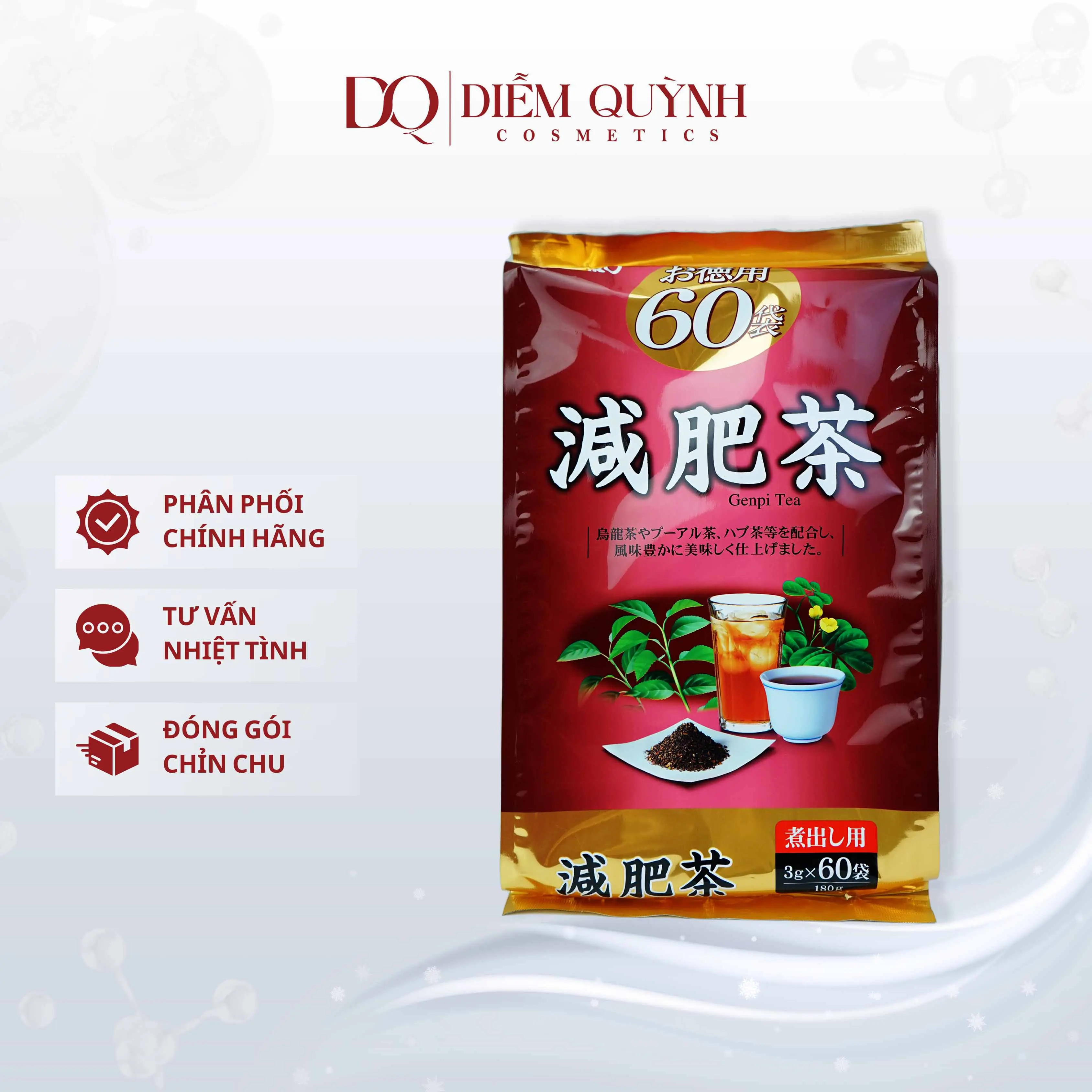 Trà Gen pi Orihiro 60 Túi Lọc Trà Gen pi Nhật Bản chăm sóc sức khỏe Nước Trà Tea Chè