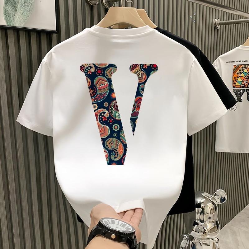 Áo Thun Ngắn Tay Thời Trang Dáng Rộng Thương Hiệu Thời Trang Nam, Áo Thể Thao, Áo Lớp Nền, Áo Ins, Thời Trang Trung Quốc Cùng Phong Cách, Cổ Tròn Phổ Biến, Thích Hợp Cho Mùa Hè, 2025 [Giảm Giá Đặc Biệt Tại Cửa Hàng] 1