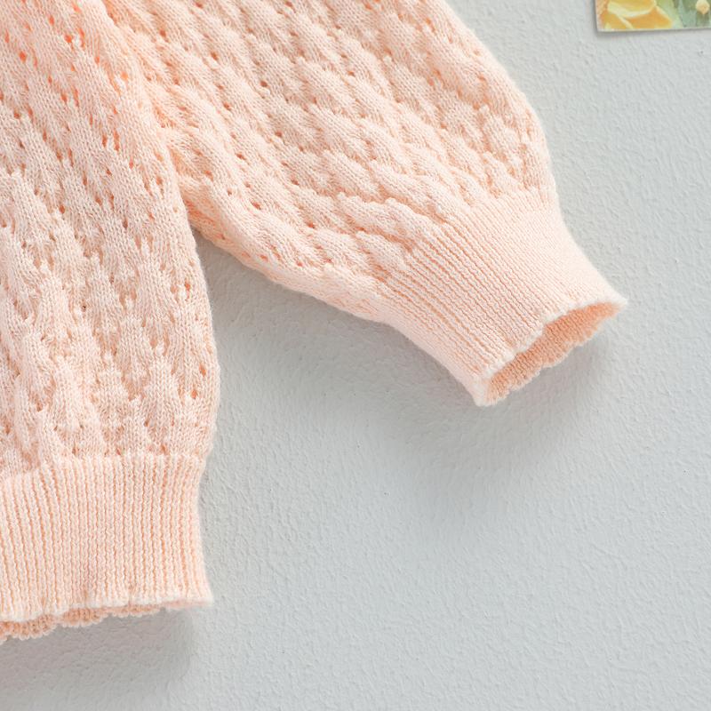 Product Introduction of Baby Girls Knit Sweater, Long Sleeve Button-down Toddler Cardigan Fall Winter Clothes for Casual Daily 41