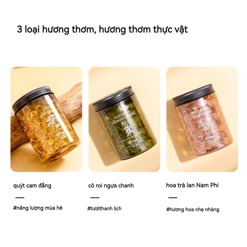 Combo 3 lọ hạt thơm phòng BIFRESH hương chanh sả, hoa nhài, đào tươi , Sáp thơm phòng dạng hạt đuổi muỗi 8