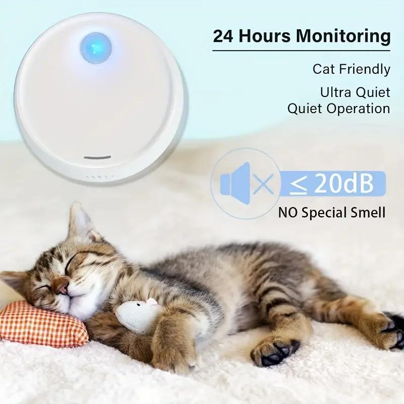 Product Introduction of Smart Automatic Cat Litter Box Air Freshener, 1 Count 24-hour Monitoring Pet-friendly Air Purifier, Intelligent Induction Light, Uninterrupted Deodorization for Dog & Cat Toilets 6