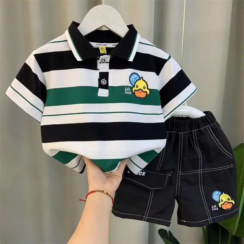 Quần Áo Mùa Hè, Trang Phục Trẻ Em, Bộ Đồ Polo Cho Bé Trai, Phong Cách Phương Tây, Áo Phông ngắn Tay Cho Trẻ Em Và Em Bé, Bộ Sưu Tập Mùa Hè Mới 2024, Quần Áo Hàng Đầu