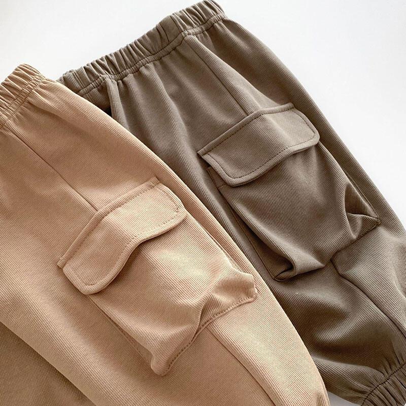 Product Introduction of New Autumn Kids Trousers 0 5T Boys Solid Color Casual Harem Children Baby Simplicity Cargo Pants 11