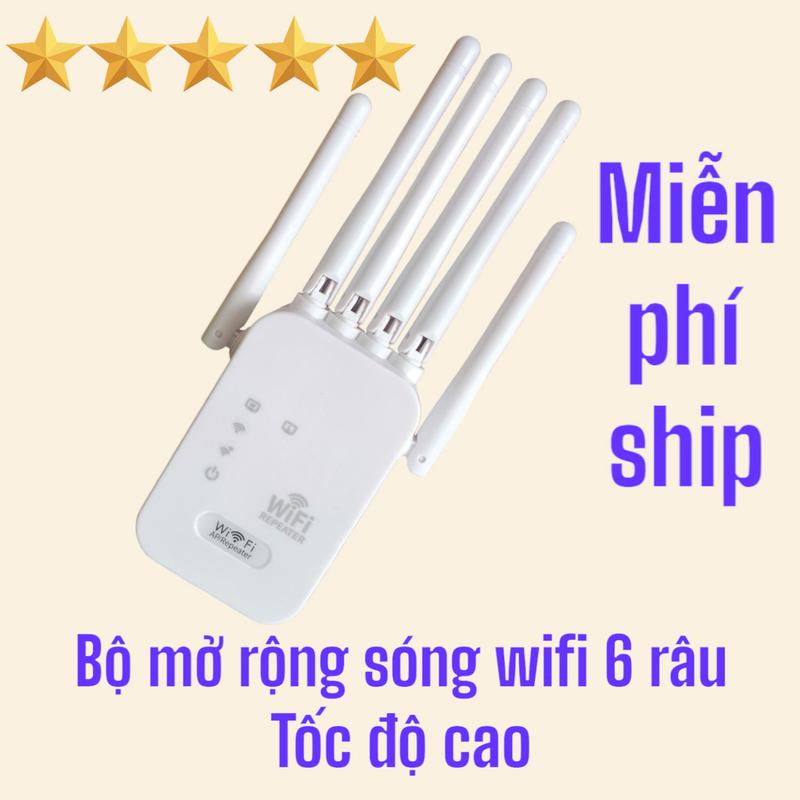 bộ mở sóng wifi reapeater  6 râu cao cấp tốc độ 300mbps , kích xa , sóng mạnh , xuyên tường , giúp wifi luôn ổn định ,  hàng chính hãng .