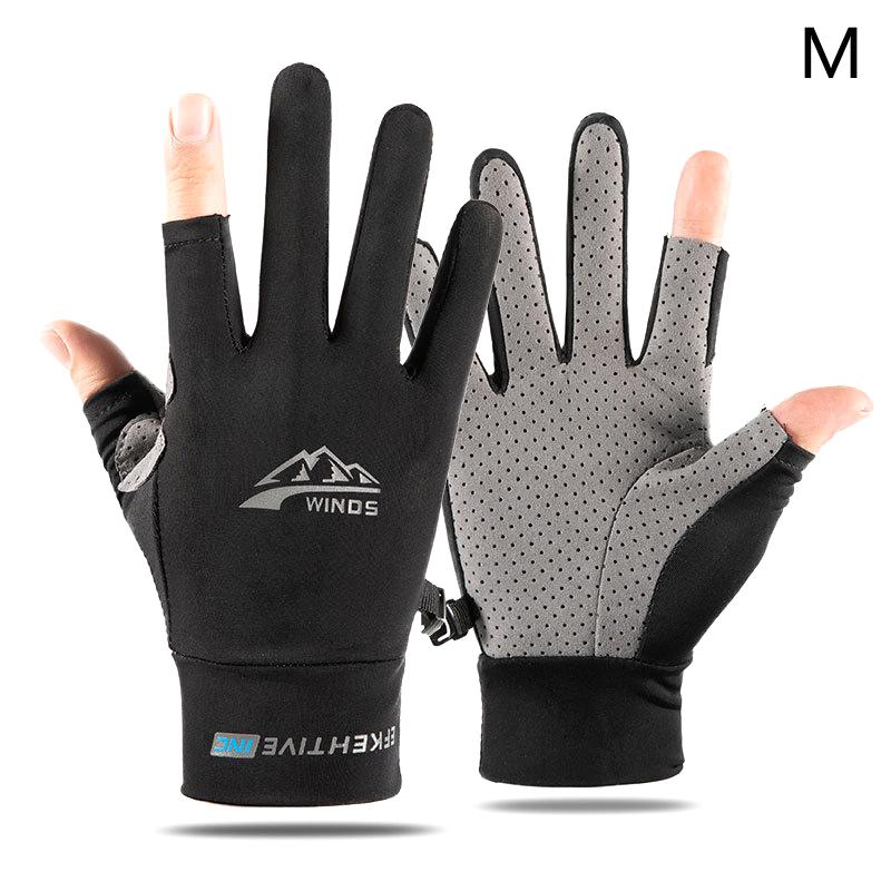 Product Introduction of Summer Sunscreen Gloves Women Thin Ice Silk Anti-ultraviolet Dew Finger Touch Screen Driving Riding Non-slip Breathable Gloves 21