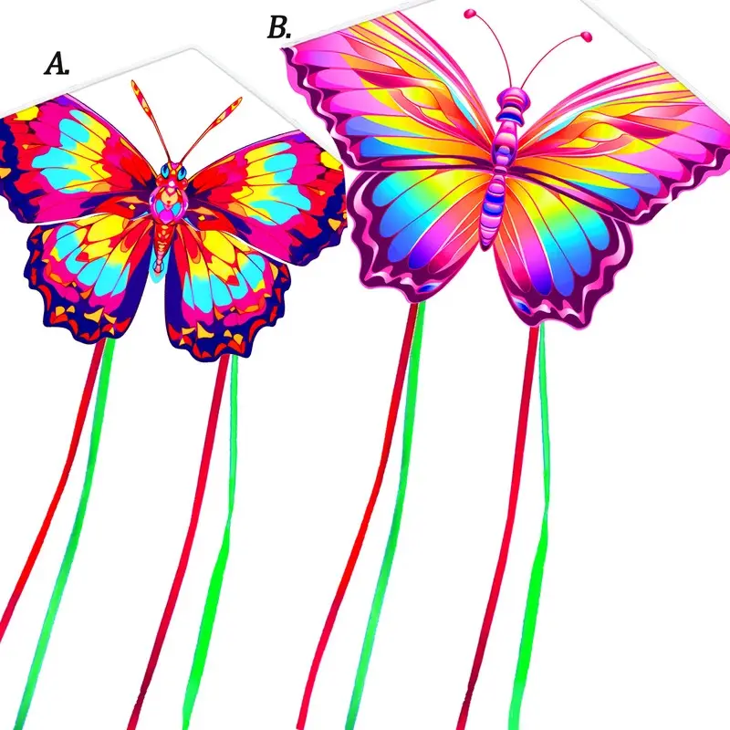 New Outdoor Fun Beautiful Butterfly Kite With Handle And String Good Flying For Kids