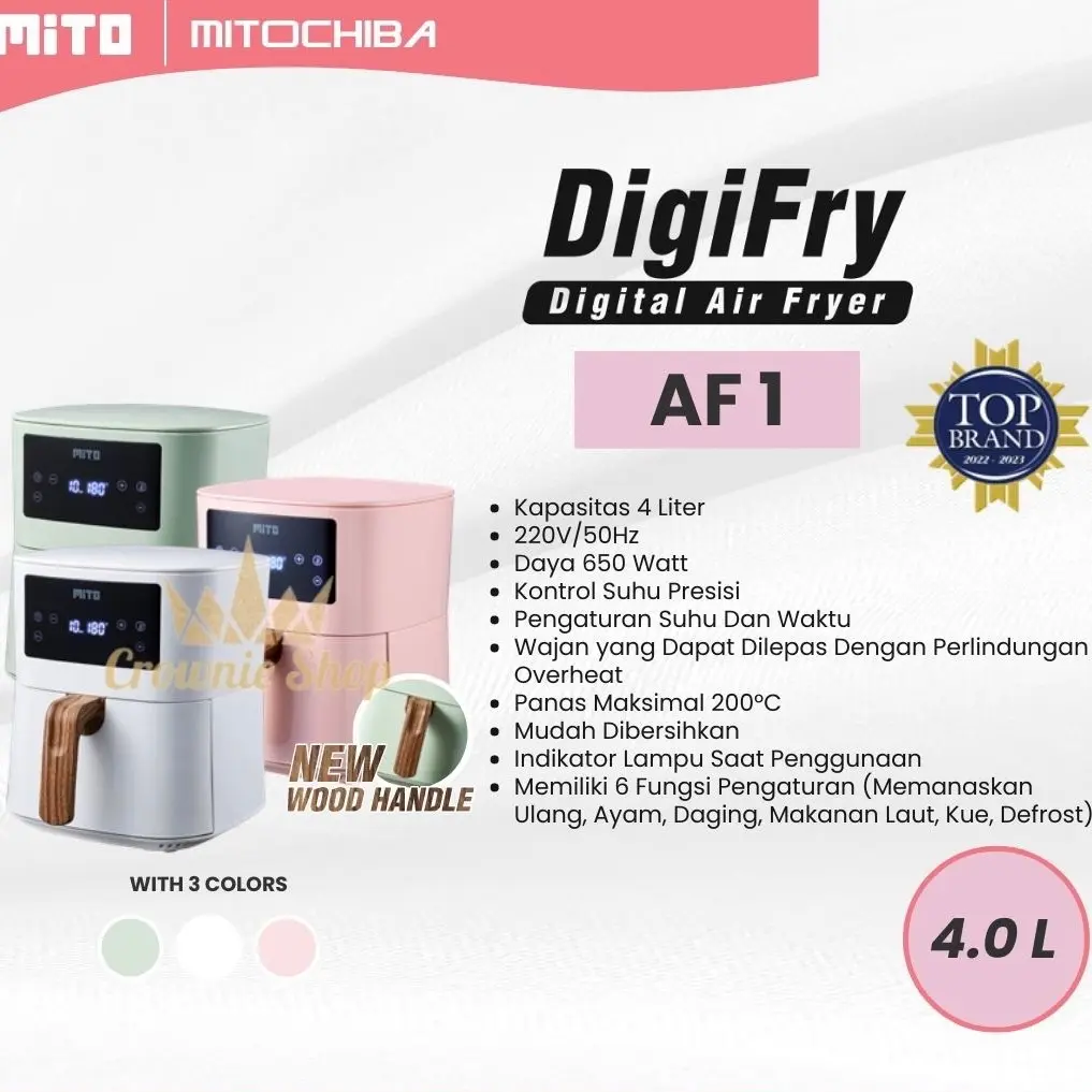 MITO Digital Air Fryer 4 Ltr Low Watt - DigiFry AF 1