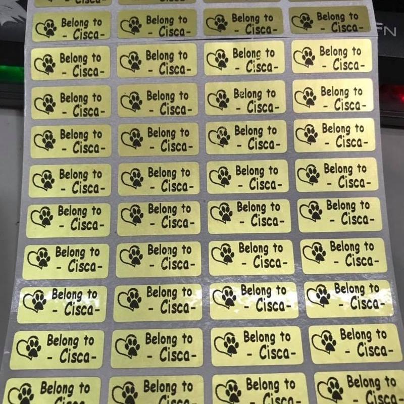 (S) 68pcs Gold Colour Name Sticker Kalis Air Nama Stiker - TikTok Shop ...