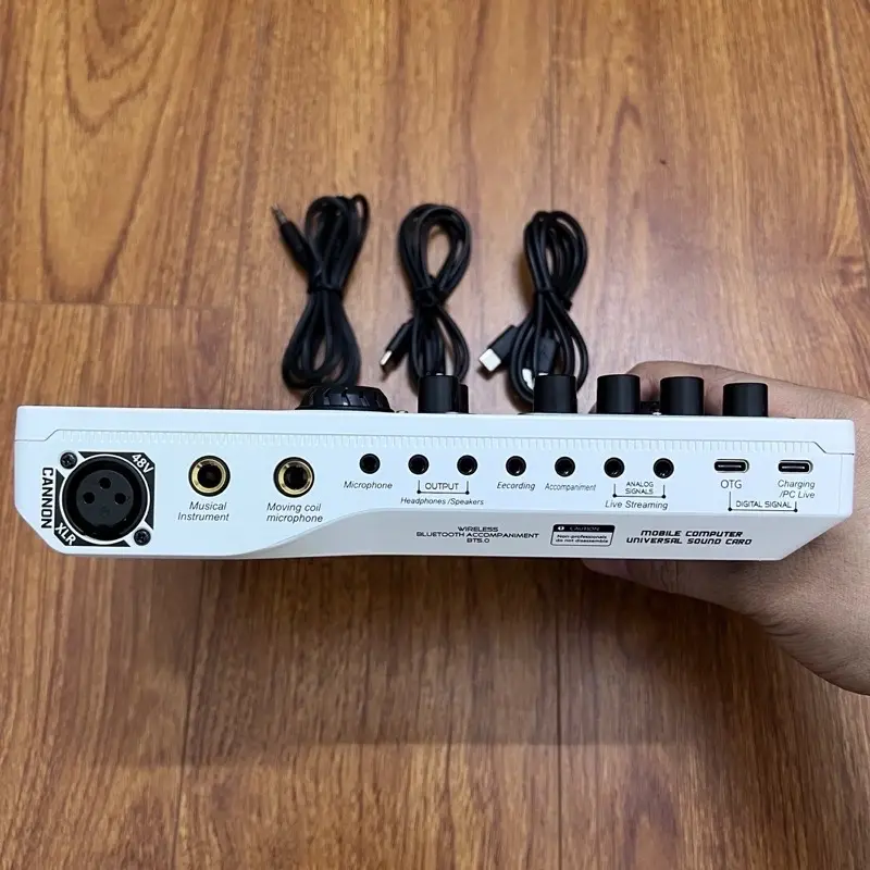 Chọn Bộ Mic Hát Thu Âm Livestream , Hát Karaoke online , Hát giao lưu bạn bè Sound Card X5 Có Sẵn Nguồn 48V Kèm Mic ISK AT350 Đầy Đủ Dây kết nối , tai nghe nhét , bảo hành 1 năm 4