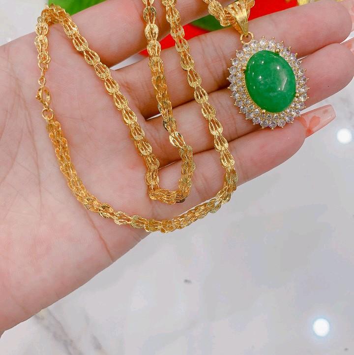 Dây chuyền Phụng mặt đá xanh ( Trang Sức Nữ) 4