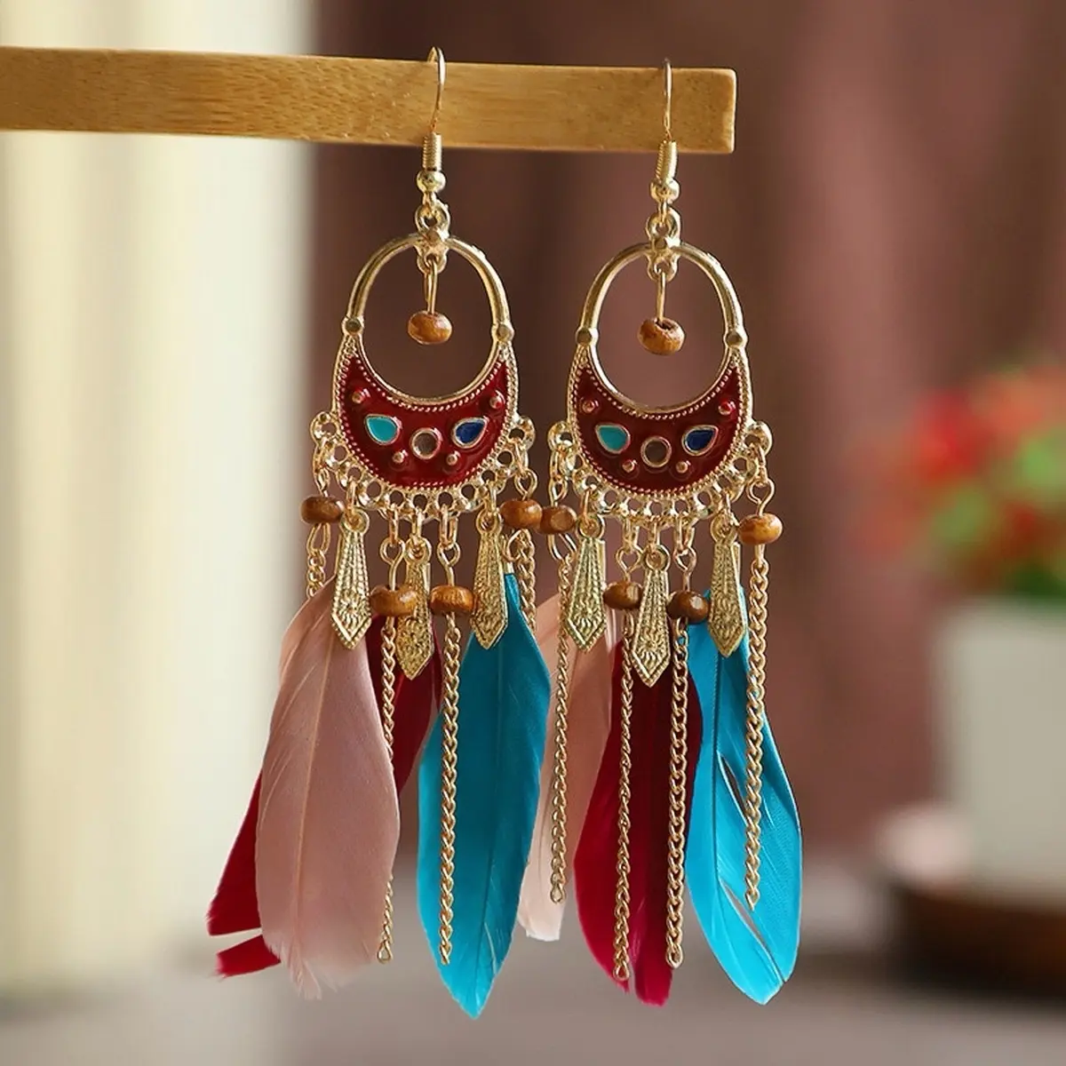 Khuyên tai Vintage Boho tone Đỏ các mẫu - Phụ kiện độc đáo cho Nữ - Women
