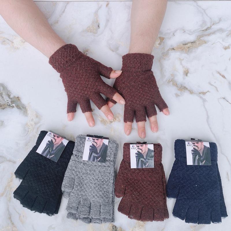  Găng tay len hở ngón nam nữ-gang tay cụt ngón SIÊU DÀY 