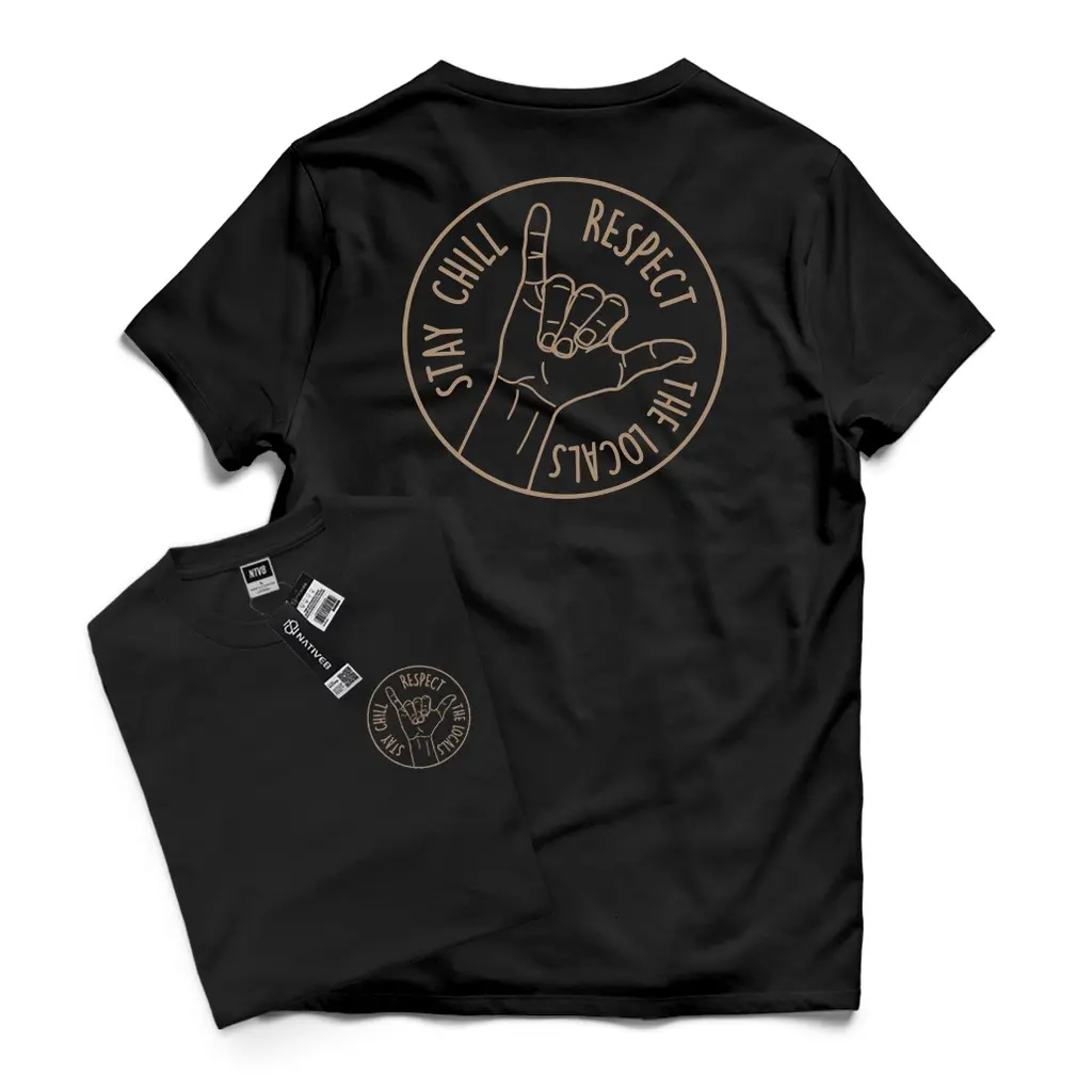 T-shirt Distro Pria Wanita Hitam Premium Bahan Katun Combed Motif Respect Kaos Baju