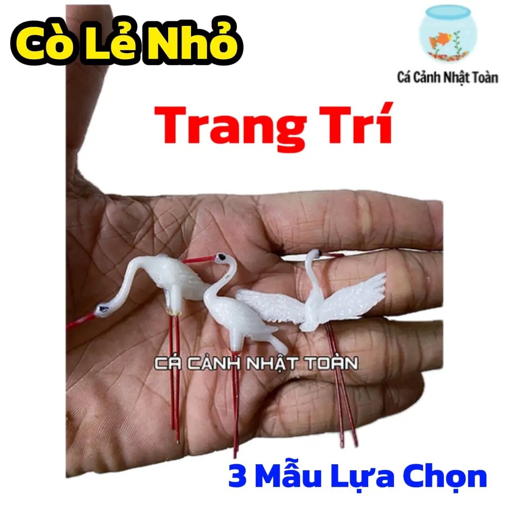 CÒ LẺ NHỎ 1 CON TRANG TRÍ BỂ CÁ NON BỘ TIỂU CẢNH (CON BAY, CON ĐẬU, CON KIẾM ĂN)