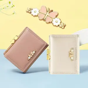 Dompet Lipat Kupu Kupu Plated Korea Style Kulit PU Premium