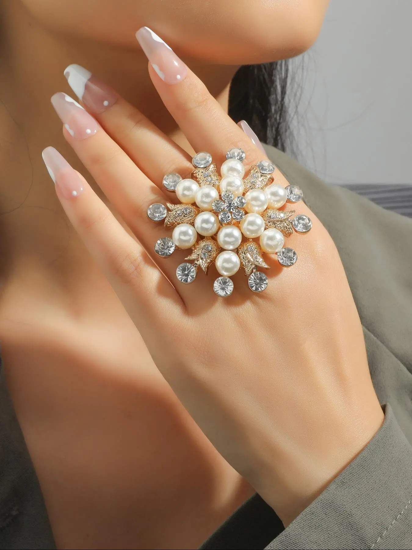 Fashion Minimalist Flower Design Ring, Vintage Creative Design Ring, Fashion Accessories for Women & Girls
