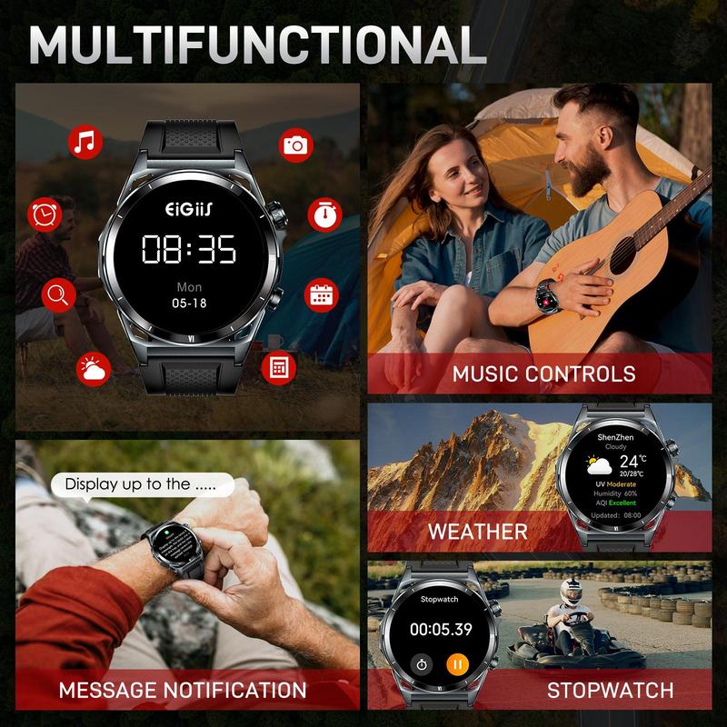 EIGIIS KE6 Multifunctional Smart Watch, Fashionable Sports Watch with 178 Sports Modes, Waterproof Sports Watch with BT Call & Fitness Tracker for iPhone Android, Stocking Fillers Gift 9