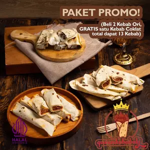 Beli 2 kebab ori isi 5 GET 1 kebab coklat isi 3