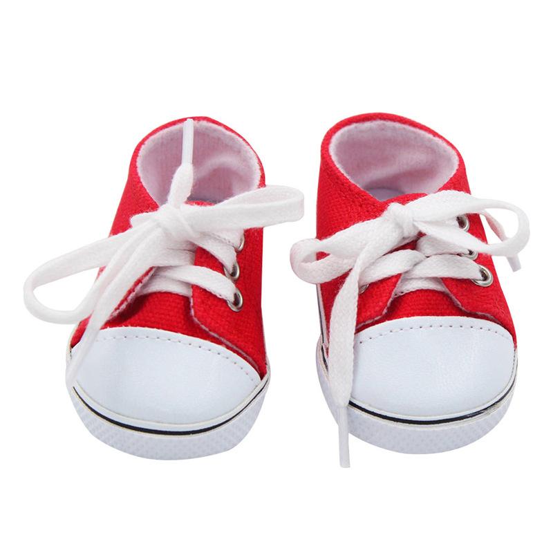Product Introduction of Fashion Doll Canvas Shoes Sneakers Shoes For 43cm Baby Doll 18 inch Girl Dolls 8