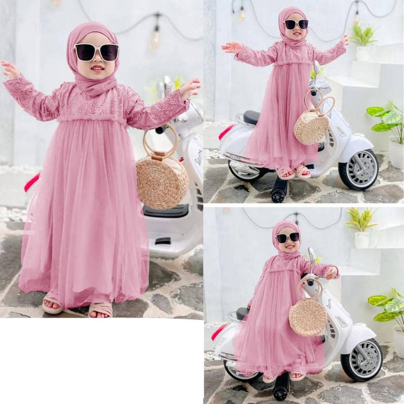 Product Introduction of Tmc Maxi reynata dress / maxi dress tile mutiara ukuran umur anak 2 sampai 9 tahun Muslim Gamis Baju Pesta 27
