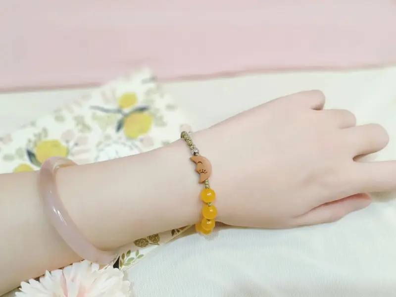 Gelang Tangan Wanita Perfect Fashion Natural Stone Charm Ag13 bahan batu PaprikPremium 2