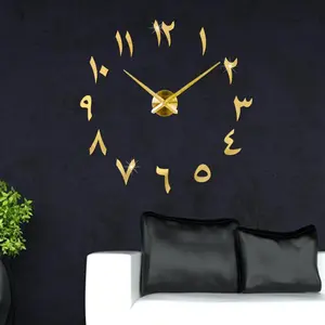 Jam Dinding 3D DIY Angka Arab - Jam Dinding Raksasa - Jam Dinding DIY - Giant Clock - Jam Dinding 3 Dimensi - Jam DIY