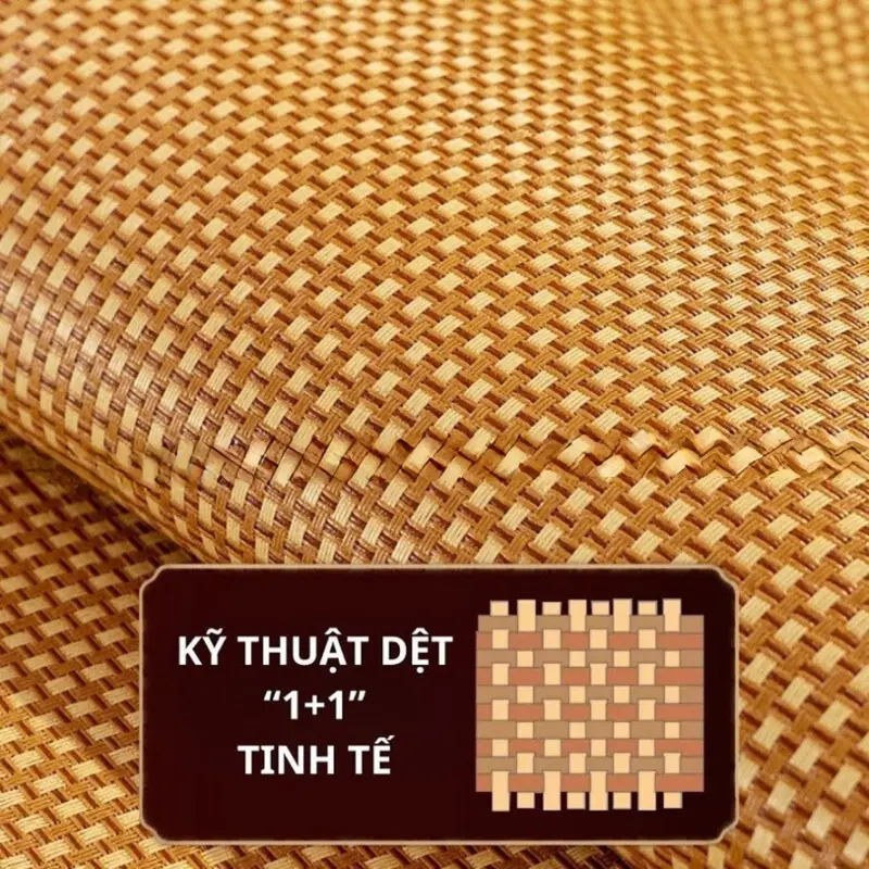 Chiếu mây điều hòa lót lụa cao cấp  siêu thoáng mát hàng loại 1 4