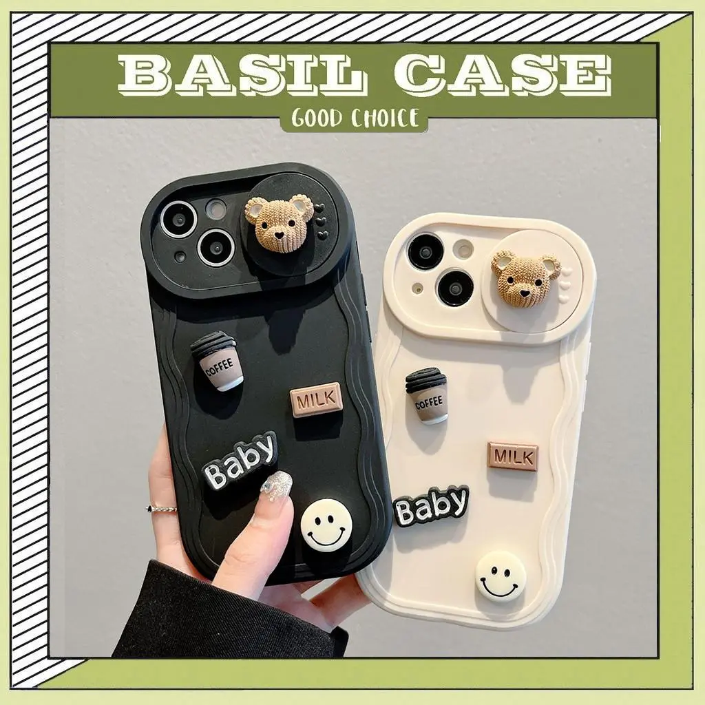 Ốp Lưng Che Camera Ốp Nổi 3d Baby & Coffee Có Nắp Che Cam Bảo Vệ Máy Bảo Vệ Camera