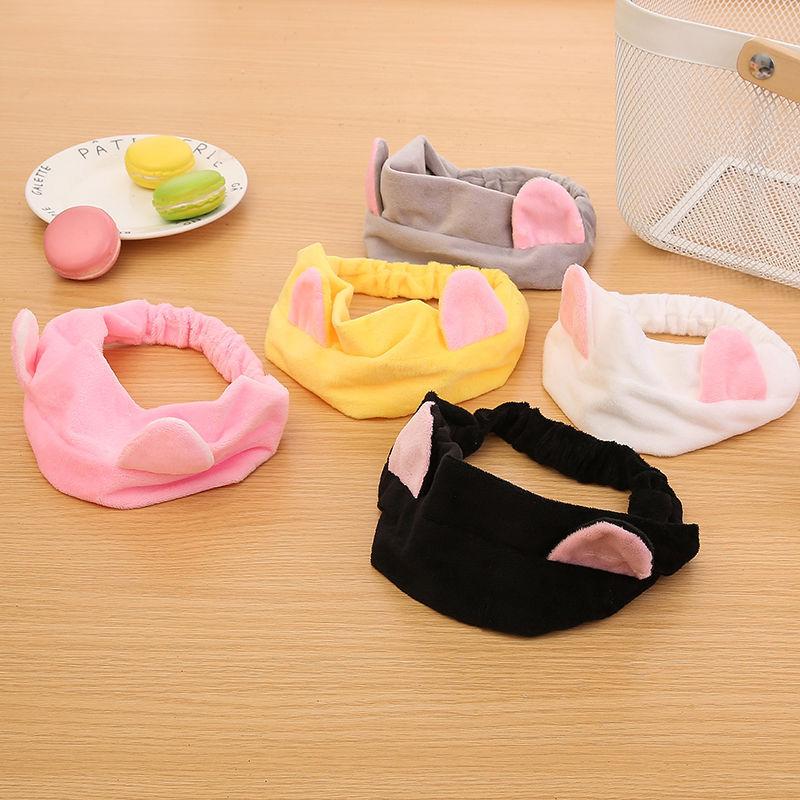 Băng Đô Tai Mèo Thun Chống Trượt Vải Bông Poly Thun Dễ Giặt Lâu Phai Màu