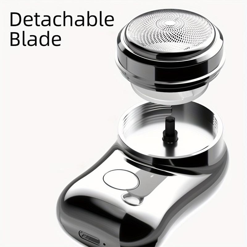 ￼Máy Cạo Râu Mini 6 Lưỡi Kép Tự Mài- dao cạo râu điện chống nước cổng sạc USB siêu nhanh 2